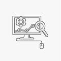 Internet marketing concept. Conversion rate optimization line icon.