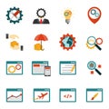 Internet marketing flat icons set