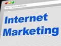 Internet Marketing Shows World Wide Web And Advertising Royalty Free Stock Photo