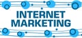 Internet Marketing Blue Lines Borders Top Bottom Royalty Free Stock Photo