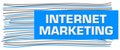 Internet Marketing Blue Grey Horizontal Lines Box Text Royalty Free Stock Photo