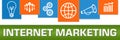 Internet Marketing Business Symbols Green Blue Orange On Top Royalty Free Stock Photo