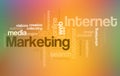 Internet and Marketing - Word Cloud Royalty Free Stock Photo
