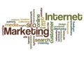 Internet Marketing Word Cloud Royalty Free Stock Photo