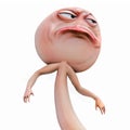 Internet meme Yea. Rage face 3d illustration Royalty Free Stock Photo