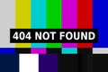 SMPTE color bars 404 not found clean