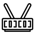 Internet modem icon, outline style