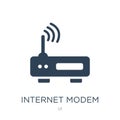 internet modem icon in trendy design style. internet modem icon isolated on white background. internet modem vector icon simple