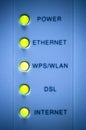 Internet modem light Royalty Free Stock Photo