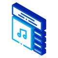 Internet Music Play List isometric icon vector illustration
