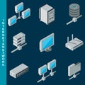 Internet and network equipment icons