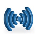 Internet network signal blue image