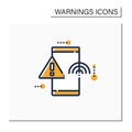 Internet notification color icon Royalty Free Stock Photo