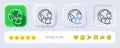 Internet notification line icon. Alarm reminder sign. Neumorphic buttons. Vector