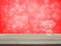 Internet online love connection, Valentines day concept Royalty Free Stock Photo