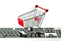 Internet online shopping concept with computer Royalty Free Stock Photo