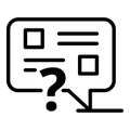 Internet opinion icon, outline style