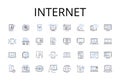 Internet line icons collection. World Wide Web, Cyberspace, Net, Web, Online, Information Superhighway, Digital realm