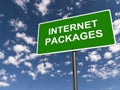 Internet packages traffic sign Royalty Free Stock Photo