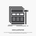 Internet, page, web, webpage, wireframe Icon. glyph vector gray symbol for UI and UX, website or mobile application Royalty Free Stock Photo