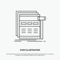 Internet, page, web, webpage, wireframe Icon. Line vector gray symbol for UI and UX, website or mobile application Royalty Free Stock Photo