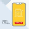 Internet, page, web, webpage, wireframe Line Icon in Mobile for Download Page Royalty Free Stock Photo