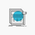Internet, page, web, webpage, wireframe Line Icon Royalty Free Stock Photo