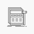 Internet, page, web, webpage, wireframe Line Icon. Vector isolated illustration Royalty Free Stock Photo