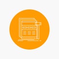 Internet, page, web, webpage, wireframe White Line Icon in Circle background. vector icon illustration Royalty Free Stock Photo