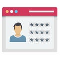 internet password, internet security Color Vector icon which can easily modify or edit Royalty Free Stock Photo