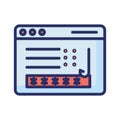 Internet password Isolated Vector icon which can easily modify or edit Royalty Free Stock Photo