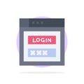 Internet, Password, Shield, Web Security, Abstract Circle Background Flat color Icon Royalty Free Stock Photo