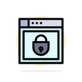 Internet, Password, Shield, Web Security, Abstract Circle Background Flat color Icon Royalty Free Stock Photo