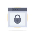 Internet, Password, Shield, Web Security, Abstract Circle Background Flat color Icon Royalty Free Stock Photo