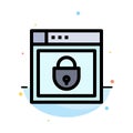 Internet, Password, Shield, Web Security, Abstract Flat Color Icon Template Royalty Free Stock Photo