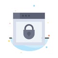 Internet, Password, Shield, Web Security, Abstract Flat Color Icon Template Royalty Free Stock Photo