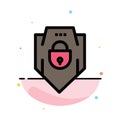 Internet, Password, Shield, Web Security, Abstract Flat Color Icon Template Royalty Free Stock Photo