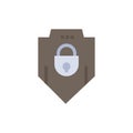 Internet, Password, Shield, Web Security,  Flat Color Icon. Vector icon banner Template Royalty Free Stock Photo