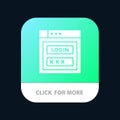 Internet, Password, Shield, Web Security, Mobile App Button. Android and IOS Glyph Version Royalty Free Stock Photo