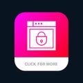 Internet, Password, Shield, Web Security, Mobile App Button. Android and IOS Glyph Version Royalty Free Stock Photo