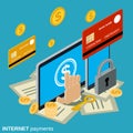 Internet payment vector illustration Royalty Free Stock Photo