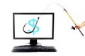 Internet phishing Royalty Free Stock Photo