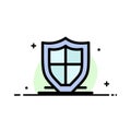 Internet, Protection, Safety, Security, Shield  Business Flat Line Filled Icon Vector Banner Template Royalty Free Stock Photo