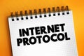 Internet Protocol - network layer communications protocol in the Internet protocol suite for relaying datagrams across network Royalty Free Stock Photo