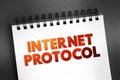 Internet Protocol - network layer communications protocol in the Internet protocol suite for relaying datagrams across network