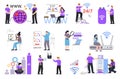 Internet Provider Flat Icons Royalty Free Stock Photo