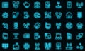 Internet provider icons set vector neon Royalty Free Stock Photo