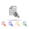 internet publishing multi color style icon. Simple thin line, outline vector of web icons for ui and ux, website or mobile Royalty Free Stock Photo