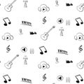 Internet Radio pattern black and white Royalty Free Stock Photo