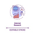 Internet research concept icon. idea thin line illustration